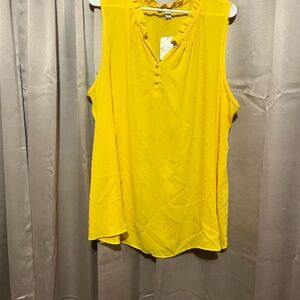Sunny Yellow Ruffle Tank Top